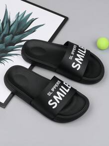 1 par de chancleas casuales de verano para hombre, zapatillas de ducha, baño, playa, exterior, sandalias, moda personalizada, adecuado para tallas grandes