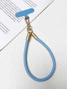 1pc Leather Short Phone Lanyard Wristband, Fashionable High-End Outdoor Wrist Strap, Keychain Sturdy Lanyard Gifts For Mother, Family, Friends, Birthday, Holiday Phone Charm, Phone Chain