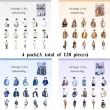 Set de 120 hojas de pegatinas, Serie Ritmo de Shulang, pegatinas con temática de chicos guapos y atractivos, suministros para manualidades, decorar cuadernos, marcos de fotos, fundas de teléfonos, vasos, revistas de basura, cajas de papelería, pegatinas personalizadas DIY