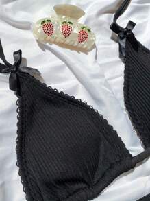 Spring And Summer Simple Curve-Hugging Swimsuit Beach Leisure Vacation - Black - View 5