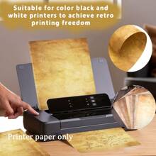 50 Sheets Of Vintage Design Paper, 10 Unique Aged Paper Patterns And Colors, Stationery Letter Paper, Antique Letterhead Paper, A4 Unperforated Paper, Loose Leaf Paper, Decorative Printing Paper, Ideal For Retro Invitations And Letters, Vintage Printing Paper, Vintage Writing Paper, DIY Scrapbooking Decoration Materials Stationery Paper - Multicolor - View 13