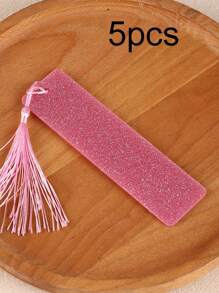 1/2/5/10pcs Loose Powder Acrylic Tassel Bookmark,Creative Learning Stationery Supplies Reading Aid For Back To School,For Reading Wedding Valentine's Gift Party Favor Decoration Bookmark
