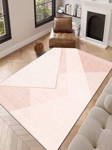 1pc Fashionable Gradient Color Indoor Decorative Rug, Faux Wool Plush Material Indoor Carpet, Living Room Rug, Sofa Rug, Bedroom Rug, Bedside Anti-Slip Mat, Dining Room & Kitchen Rug, Office Chair Pad, Entryway Mat, Outdoor Picnic Blanket, Outdoor Camping Mat