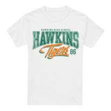 Stranger Things Mens Hawkins Tigers 86 T-Shirt (White) - 白色 - 查看 1