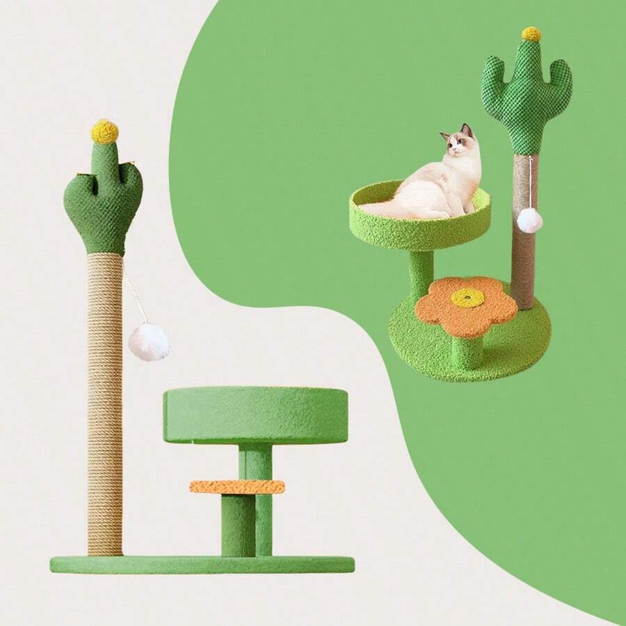 Cat Climbing Frame, Cat Tree, Cat Frame, Pet Supplies, Cat Furniture, Cat Climbing Frame, Special For Big Cats - Màu vàng - Xem 1