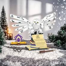 2000 stuks Magic Owl bouwstenenset - Premium filmthema, witte en zwarte ABS-stenen, geweldig als decoratief display en verzamelmodel, cadeau
