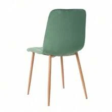 Indoor Green Velvet Dining Chair, Modern Kitchen Dining Chair With Backrest, Upholstered Side Chair With Hot Transfer Metal Legs, Family Kitchen Dining Room And Living Room (Set Of 4),ComfortCorner
