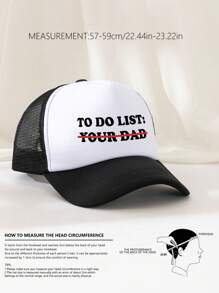 1 件男女通用印花网眼卡车司机帽，有趣的设计，适合日常穿着、户外、旅行、徒步旅行、海滩