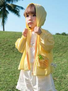 Balabala Baby Hooded Sun Protection Jacket, 2025 Summer Lightweight Outerwear - Light Yellow - View 2