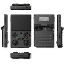 Consola de juegos portátil retro G350, reproductor de juegos portátil con soporte multilingüe y dos ranuras para cartuchos - Negro - Ver 2