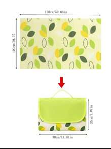 1pc Portable Moisture-Proof Picnic Mat, Soft Non-Woven Fabric Outdoor Camp Tent Thickened Ground Mat, Oxford Cloth Bottom Foldable Spring Outing Lawn Beach Cushion Waterproof Mat, Suitable For Outdoor Yard