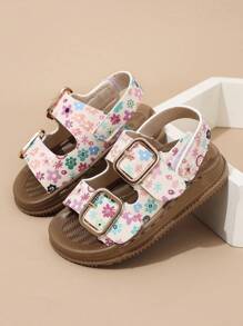 1 双女童镂空可爱平底凉鞋，轻便百搭，适合婚礼、派对、旅行、夏季 - 米色 - 查看 2