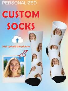1 Pair Of Customized Crew Socks,Custom Face Socks, Custom Photo Sock, Custom Printed Socks, Personalized Funny Face Socks, Custom Picture Socks, Put Any Face On The Socks, Anniversary Gift, Valentine Gift, Birthday Gift, Wedding Gift, Mother's Day Gift,Dawg,Colorful,Cute,Adorable,Contracted,Funny,Custom,Unique,Customized,Personalized,Ideal Gifts For Him,Boyfriend,Girlfriend,Family,Friends,Grandparents,Children,Her