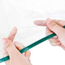 Roll-Up Zipper Door Greenhouse Replacement Cover- Clear PVC Plant Greenhouse Cover For Gardening Plants Cold Frost Protection Wind Rain Proof (No Metal Parts Only The Plastic Cover )