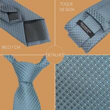 Edi Saraiva Traditional Premium Tie 7 Cm - Xanh nhạt - Xem 6