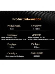 KZ Castor 全新原装 Harman 调谐低音增强监听耳机，HiFi 可调节音乐耳塞，被动式防噪，入耳式运动耳机，带麦克风 - Improved Bass With Mic - 查看 6