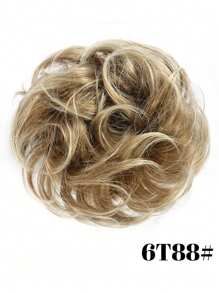 Messy Bun Hairpiece Elastic Wavy Curly Bun Elastic Hair Extension Synthetic Hairpiece Suitable For Women Girls