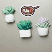1pc 5pcs8pcs New Creative Plant Potted Cute Resin Succulent Cactus Pushpin/Fridge Magnet Photo Wall Office DIY Potted Pushpin Wall Nail Thumbtack Thumbtack Pushpin Wall Nail Decorative Photo Magnet Refrigerator Magnet Office Whiteboard Accessories Magnet Locker Magnet Photo Frame Style And Color Random Gifts Birthday Graduation