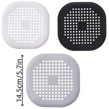1 pièce Filtre anti-obstruction de lavabo avec motif, bouchon de vidage de baignoire et de douche au sol, bouchon désodorisant en silicone pour cuisine, couvercle de vidange au sol pour évier de cuisine, filtre de réservoir d'égout, vidange de salle de bain avec ventouse en silicone