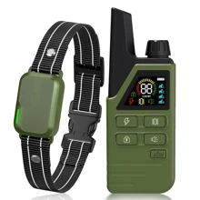 A Remote-Controlled Pet Collar With Up To 99 Intensity Levels, Designed Specifically For Dog Lovers, As Well As An Exclusive Training Shock Collar Created For "Dog Moms," Featuring 3 Training Modes, Remote Control Functionality, And A Safety Lock. Th - Army Green - View 8