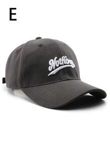 1pc Unisex Letter "Nothing" 3D Embroidery Fashion Baseball Cap - A - View 4