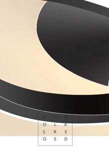 Lámpara de techo LED de lujo moderna para decoración del hogar, luces de techo en espiral, decoración de accesorios, blanco cálido/blanco frío, aluminio/gel de sílice, lámparas de techo negras/doradas de 52 cm con luz blanca LED/luz cálida para sala de estar, cocina, dormitorio, habitación de niños, comedor, pasillo, lámpara de pasillo, restaurante, cafetería, sala de clóset, pasillo, oficina moderna, decoración del hogar, lámparas de techo