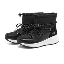 Skechers Women's Slip-On Casual Boots With Padded Lining, Shock Absorbing Anti-Slip Outdoor Shoes, Style #117259 - Black - View 2