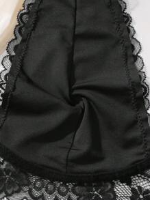 Viomisha 1 Piece Women's Halter Top Bra Sexy Lace Bra  Lace Bralette Triangle Cup Bra Backless Bra Back Buckle Shoulderless Halter Neck Underwear. - màu đen - Xem 6