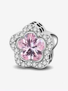 1 pezzo Perla a forma di fiore a 5 petali in argento sterling 925, adatta per bracciali, bangles, creazione di gioielli fai-da-te e accessori quotidiani, adatta per ragazze - fiore a cinque petali - Visualizzare 6