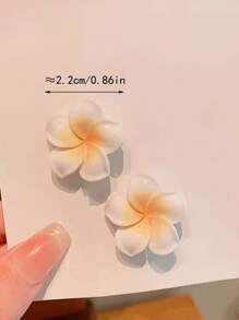 5件套女士时尚花朵发夹，可爱迷你雏菊发卡，优雅公主风花朵发爪，Y2K仙女风发饰，适合日常佩戴、上学、度假装扮，头部配饰，发夹 - 黃色 - 查看 2