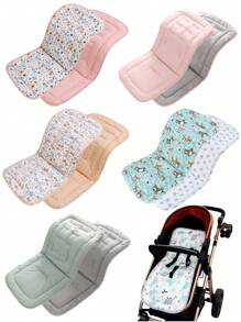 1 件舒适婴儿推车座椅垫，可翻转高脚椅垫