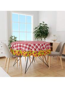 TL325 - Festa Junina Arraiá Xadrez e Chita Amarelo Flores