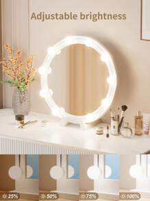 USB Vanity Mirror Lights, Dimmable LED Vanity Table Lamp, Bathroom Makeup Vanity Lighting, Suitable For Makeup Mirror, LED Lights - White - View 2
