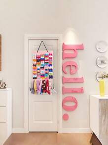 Baby Girl Hair Bows Holder, Hair Clips Storage Hanger For Ribbons, Hair Bows Organizer, Baby Hair Clip Storage Display Sturdy Stand (Large, Pink) - Multicolor - View 5