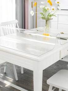 1 Stück transparente PVC Tischdecke Schutzhülle, 1,0 mm dicke Tischplattenabdeckung, hitzebeständig, wasserdicht, ölfest, kratzfest, geeignet für Zuhause, Hotel, Esszimmertisch und Couchtisch