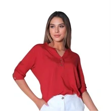 Women Blouses - Terra Cotta - View 1