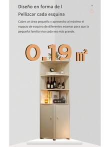 Estante Librero Esquinero  Modernos  Madera Con Puertas - Blanco - Ver 10