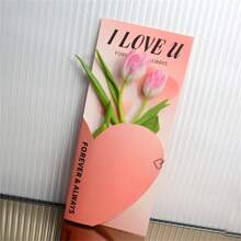 1st Moederdag enkelvoudige bloemenboeket geschenkdoos, PU-materiaal boeket, handgemaakte geschenkverpakking met hart, Moederdag [Geen echt bloemenboeket, boeket is alleen voor fotografie-rekwisiet]