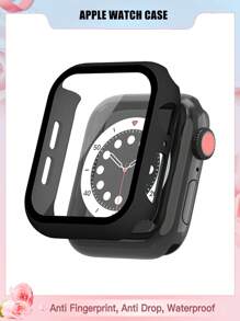 Men's And Women's Protective Case With Tempered Film Compatible With Apple Watch Case 38mm, 40mm, 41mm, 42mm, 44mm, 45mm, 49mm 10(42mm) 10(46mm), With Screen Protection Film Fully Covering Hard Case Protection Compatible With Apple Watch Series S10 9 8 7 6 5 4 3 2 1 SE Ultra