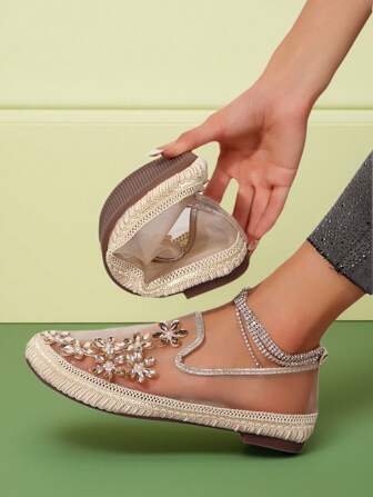 Mocasines transpirables de mujer, zapatos planos ligeros y de moda con diseño de mariposa para el verano