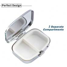 1pc Artistic Figure Design 2-Compartment Pill Box, Medicine Organizer For Pocket, Purse & Travel