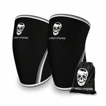 ¡RecomendadoGymreapers - Rodilleras (1 par) incluye bolsa de gimnasio gratis, para sentadillas, fitness, levantamiento de pesas y de potencia, de 7 mm, para hombre y mujer, (talla S)¡Top de Temporada - Verde militar - Ver 3