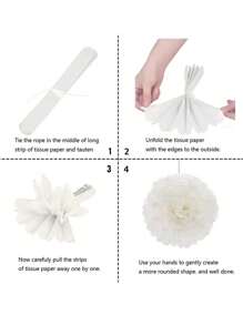 9pcs White Paper Flower Balls, Wedding Party Backdrop Decoration, Bridal Bedroom Decoration, Bridal Shower Backdrop Decoration, Birthday Party Decoration, Suitable For Wedding Decoration, Anniversary Decoration, Baby Shower Decoration