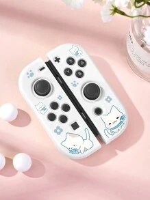 1 para uroczych kocich uchwytów ochronnych na przełączniki Joy-Con Controller, osłona ochronna na lewy i prawy uchwyt kontrolera Joy-Con Switch, akcesoria do konsoli do gier Switch, chroń kontroler Joy-Con przed uszkodzeniem, olejoodporny i odporny na zarysowania, łatwy w montażu i demontażu