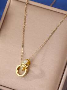 1 件精美四叶草吊坠锆石项链女士珠宝女士 925 纯银轻奢锁骨项链精美珠宝礼物送给女孩日常生活约会装饰 - 款式1 - 查看 7