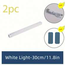 1 pezzo Luce a sensore di movimento a LED per mobile, luce notturna magnetica senza fili ricaricabile via USB per cucina, luce notturna ultramagnetica ricaricabile con luce calda e bianca, adatta per mobile, corridoio, scale, cucina, comodino, con batteria da 200mAh e 350mAh, 3,7V