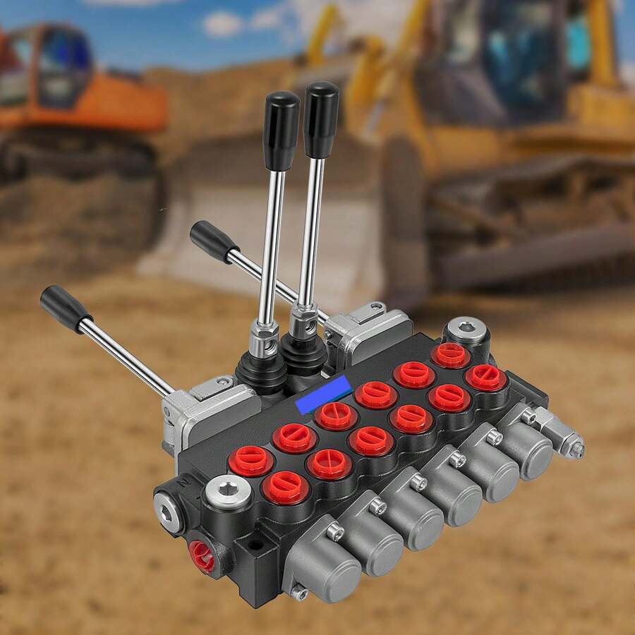 Hydraulic Directional Control Valve 6 Or 7 Spool 11 GPM Hydraulic Loader Valve 4500 PSI Manual Control For Tractors Loaders Agricultural Machines And Industrial Equipment - 6 Spool - 查看 1