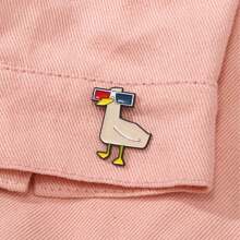 Punk 3D Glasses Duck Enamel Brooch Custom Decorative Brooches Ornaments Lapel Bag Badges Jewelry Gifts 2025 New Style