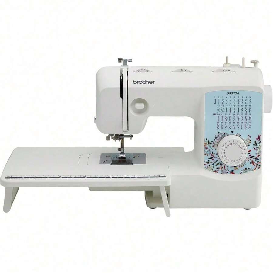 Brother XR3774 Maquina para coser y acolchado completa con 37 puntadas, 8 pies prensatelas, amplia mesa y un DVD de instrucciones. - 1 - Ver 1