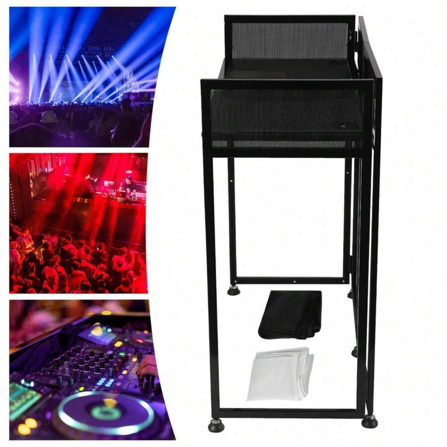 Futchoy DJ Event Facade 4-Panel Light Metal Frame Booth + Travel Bag Case+ 2 * Scrims - Black - View 1